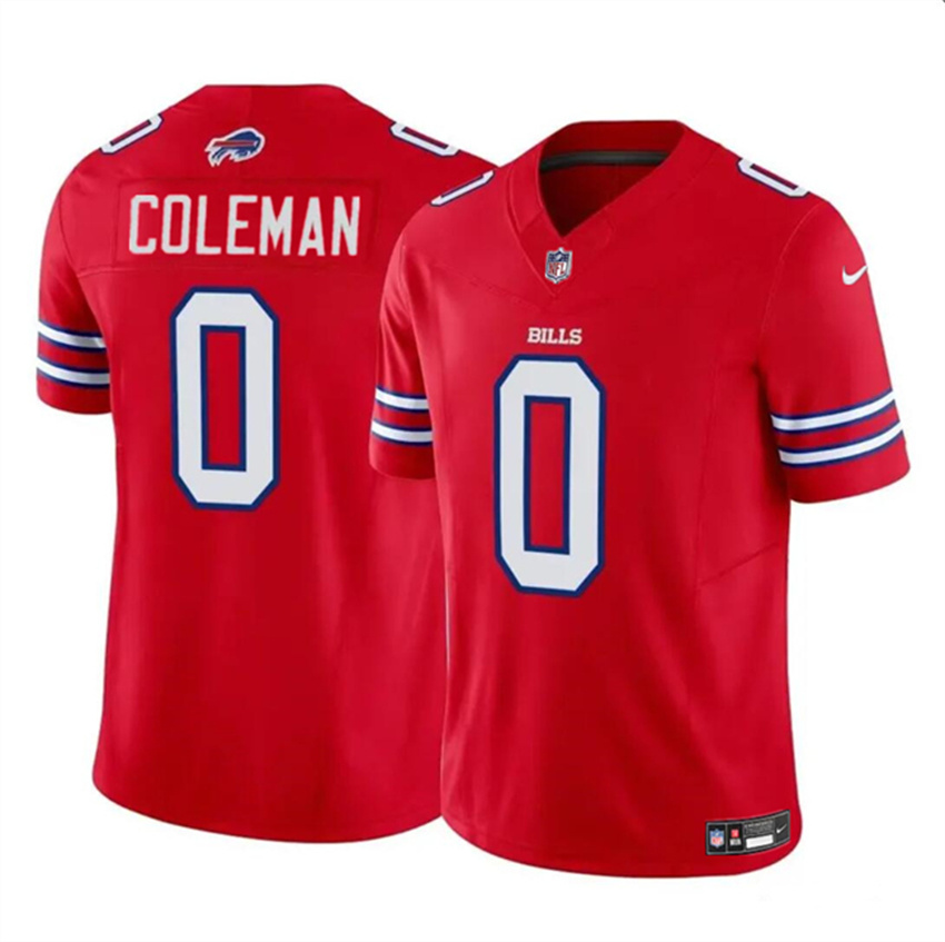 Men's Red Buffalo Bills #0 Keon Coleman 2024 Draft F.U.S.E. Vapor Untouchable Limited Stitched Football Jersey